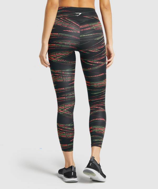 Damske Legíny Gymshark Zone Graphic Čierne | NC0149856
